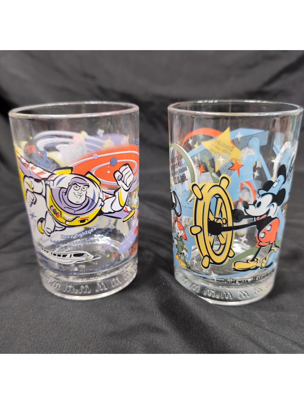 McDonald's Disney World 100 Years of Magic Glass Set Mickey & Buzz Lightyear 2pc